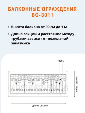 Балконные ограждения БО-3011