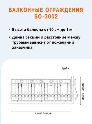 Балконные ограждения БО-3002