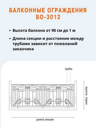 Балконные ограждения БО-3012