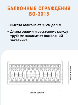 Балконные ограждения БО-3015