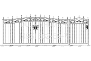 Кованые ворота КВ- 5002