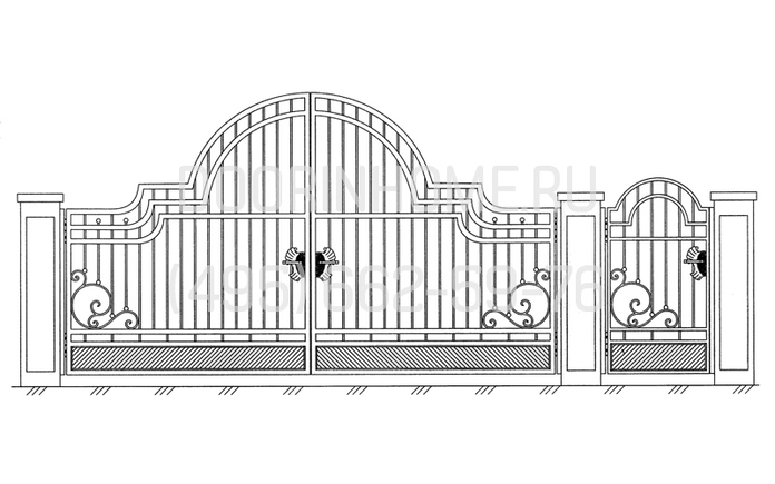 Кованые ворота КВ- 5013