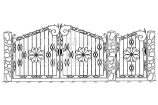 Кованые ворота КВ- 5017