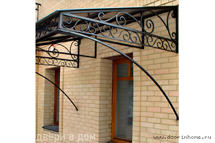 Кованый козырек КК- 6008
