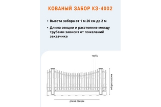 Кованый забор КЗ-4002