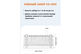Кованый забор КЗ-4006