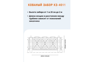 Кованый забор КЗ-4011