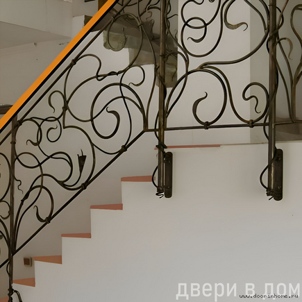 Кованые лестничные перила КП-0017