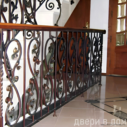 Перила и ограждения кованые для дома КП-0095