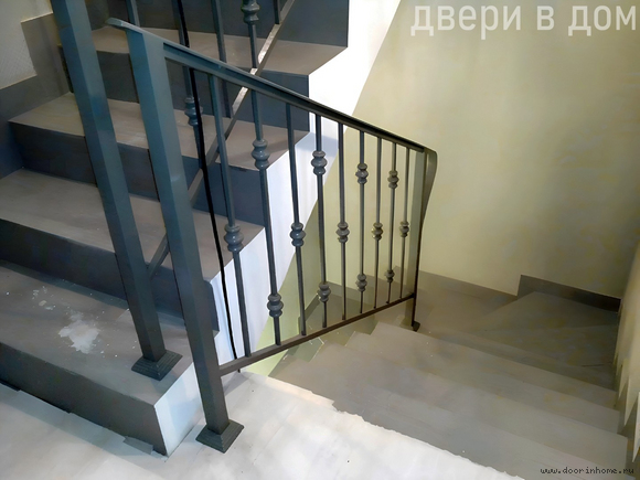 Перила для маршевой лестницы кованые КП-055