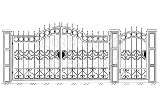 Кованые ворота КВ- 5014