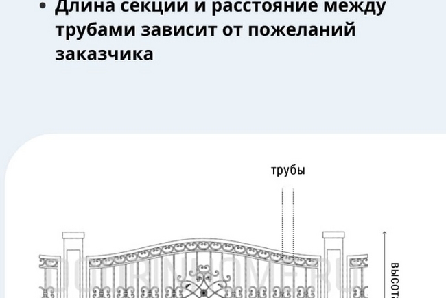 Кованый забор КЗ-4027