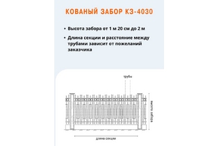 Кованый забор КЗ-4030