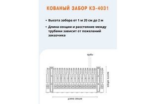 Кованый забор КЗ-4031
