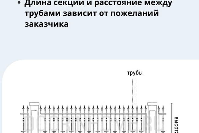 Кованый забор КЗ-4034