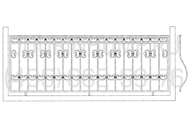 Газонные кованые ограды КО- 3004