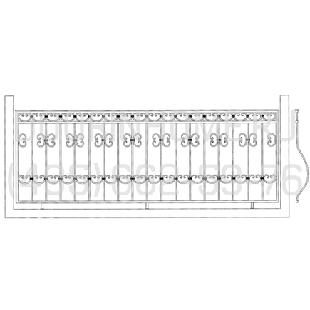 Газонные кованые ограды КО- 3004