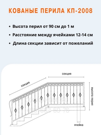 Кованые перила КП-2008