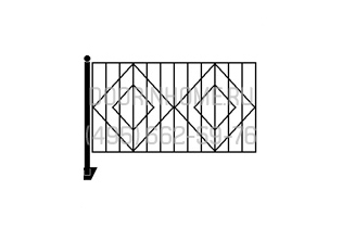 Ритуальная сварная ограда СО- 0001A