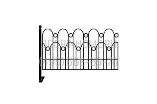 Ритуальная сварная ограда СО- 0012A