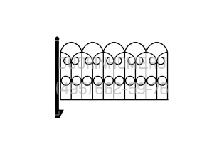 Ритуальная сварная ограда СО- 0013A