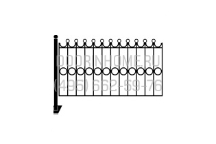 Ритуальная сварная ограда СО- 0020A