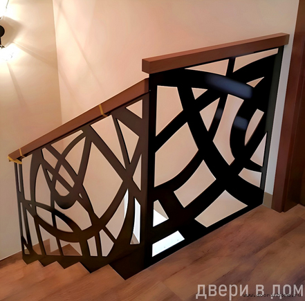 Перила лазерная резка «Волны» ПЛ-005