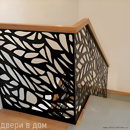 Перила лазерная резка «Листья» ПЛ-010