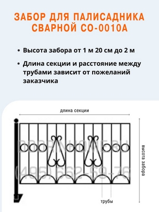 Забор для палисадника сварной СО-0010A