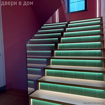 Стеклянное ограждение для лестницы ПС-010