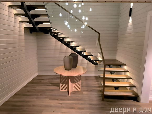 Стеклянные ограждения для лестниц ПС-011