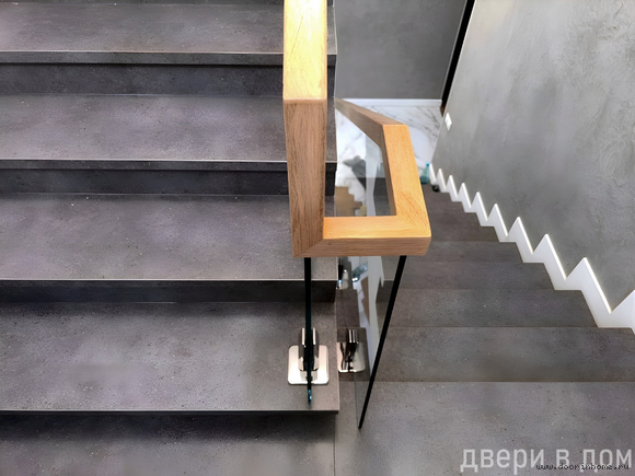 Стеклянные ограждения для лестниц ПС-016