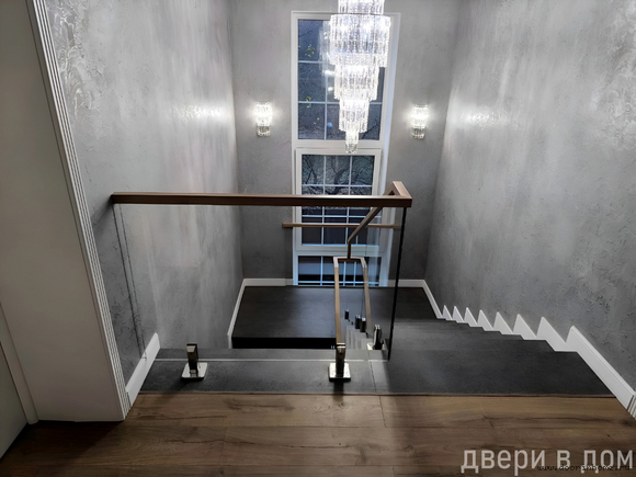 Стеклянные ограждения для лестниц ПС-016